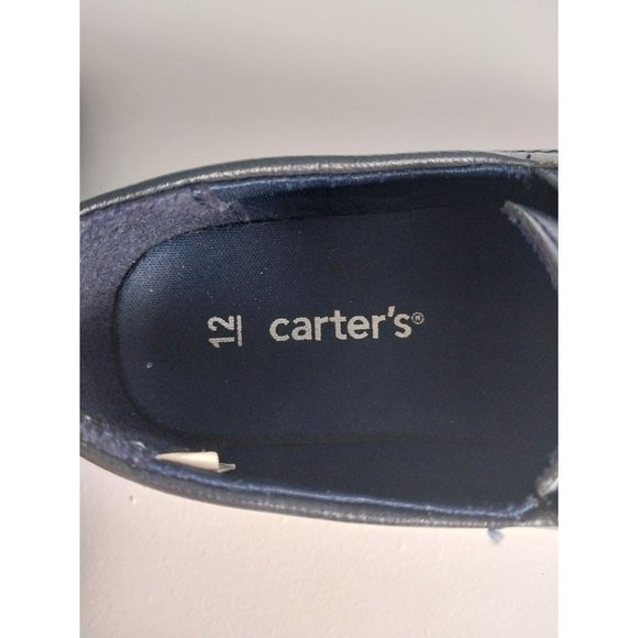 Carters Boys' Little Kid Mac Loafers Navy Boat Shoe sz 12M - Picture 7 of 8